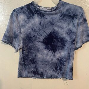 Antistar crop top size S tie dye scalloped hem soft grunge